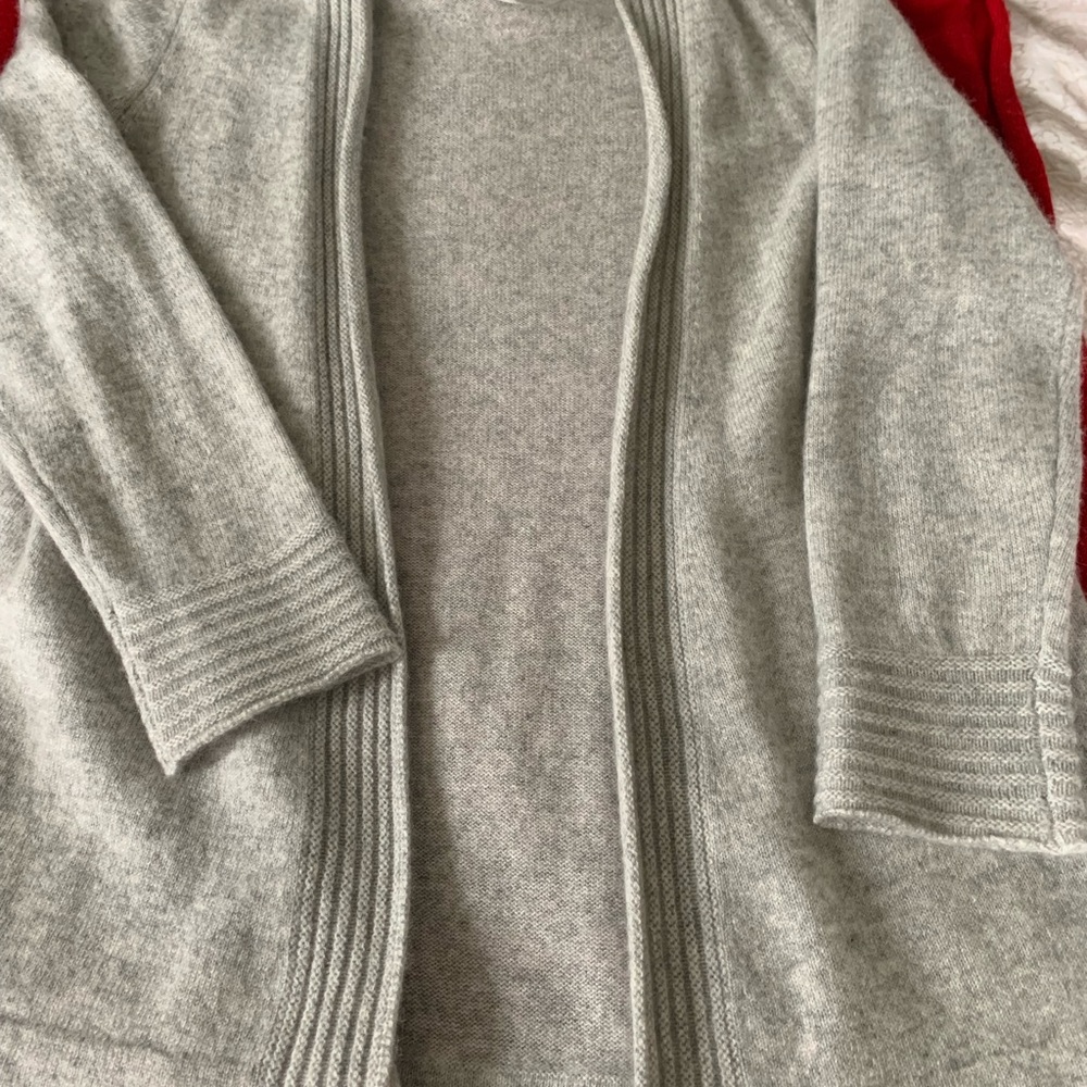 Soft grey cashmere sweater from Macy-worn a couple times